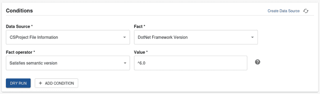 Check Condition section fields