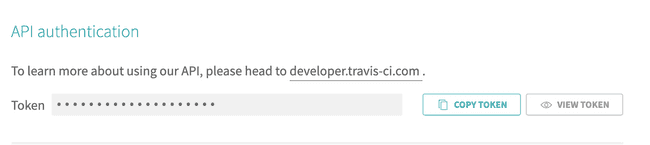 Travis CI TOKEN